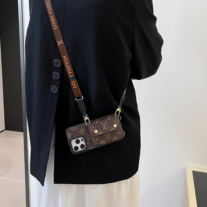 Lou Card Bag Chain Brown iPhone Cases mysite