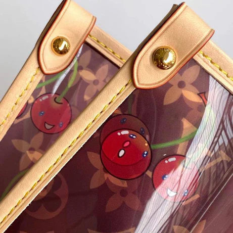 LV x TM OnTheGo GM Brown Beige Monogram Cherry Crystal & Cowhide mysite