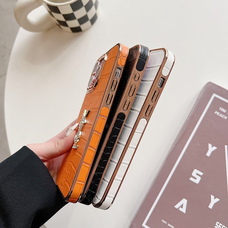 Saint Color Leather Rose Gold iPhone Case mysite