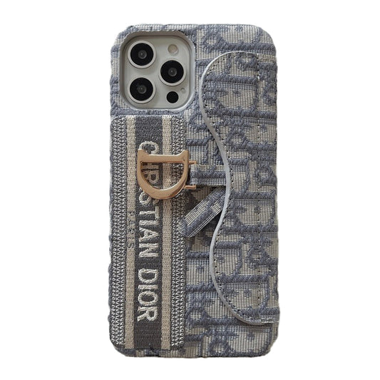 CD Black & Grey Fabric Card Bag iPhone Case mysite