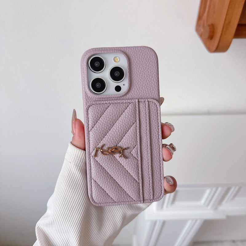 Saint Card Bag Color Leather iPhone Case mysite