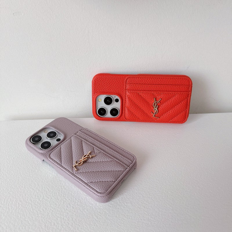 Saint Card Bag Color Leather iPhone Case mysite
