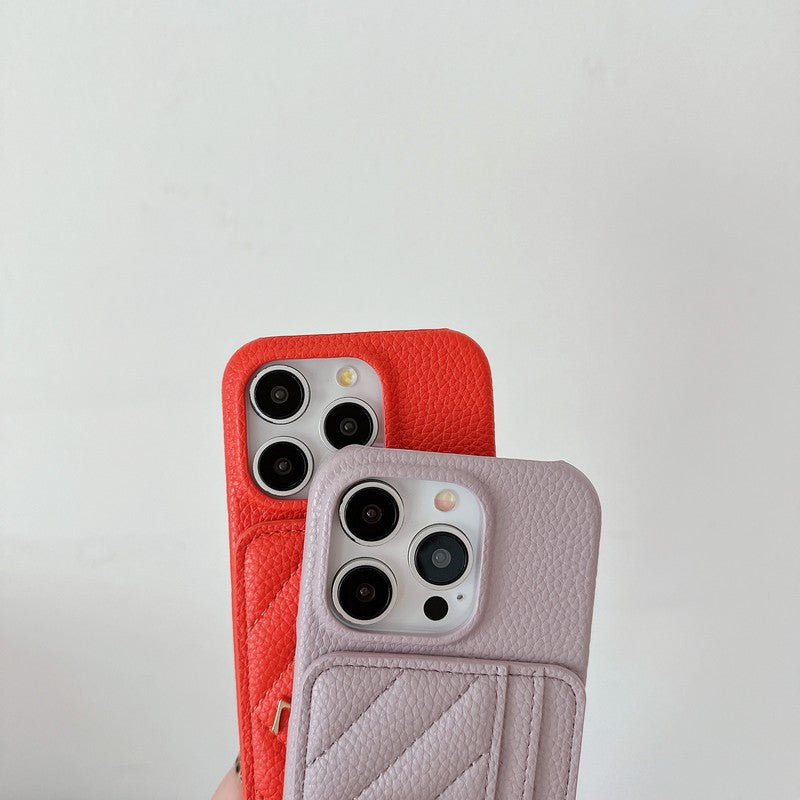 Saint Card Bag Color Leather iPhone Case mysite