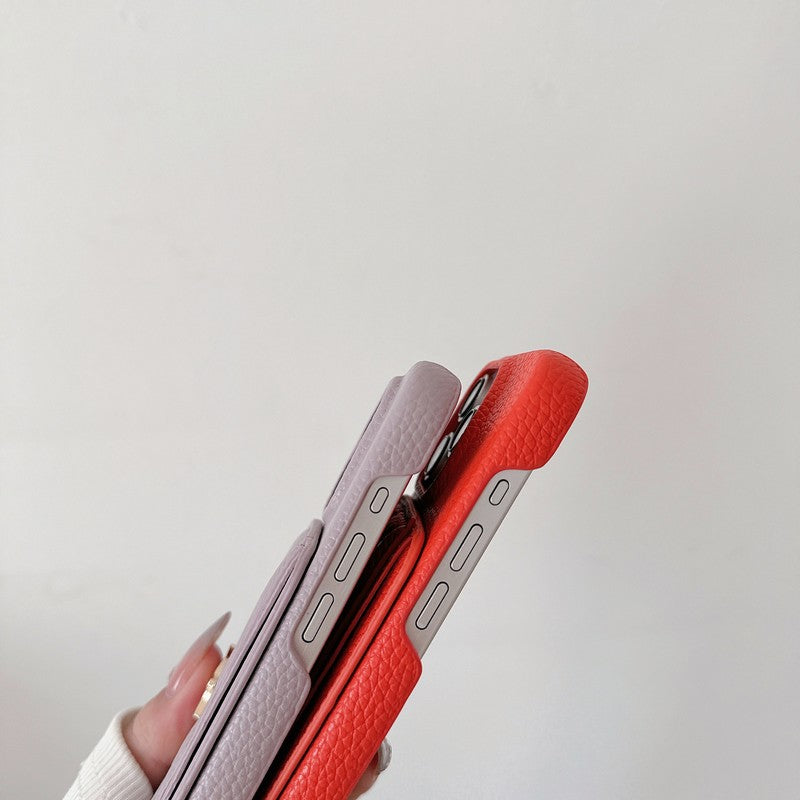 Saint Card Bag Color Leather iPhone Case mysite