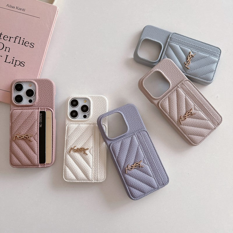 Saint Card Bag Color Leather iPhone Case mysite