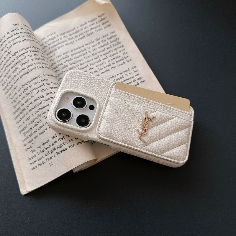 Saint Card Bag Color Leather iPhone Case mysite