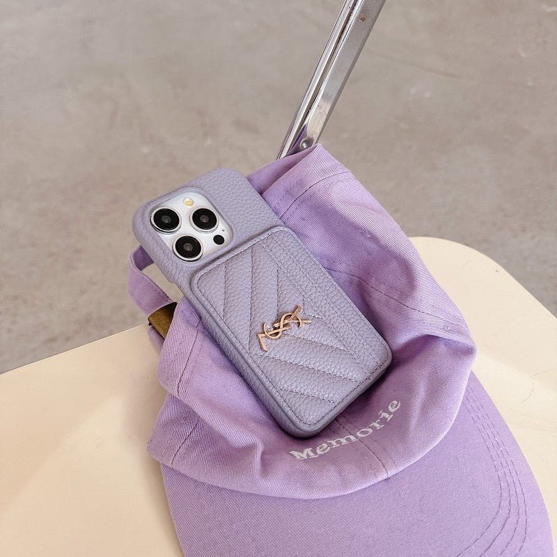 Saint Card Bag Color Leather iPhone Case mysite