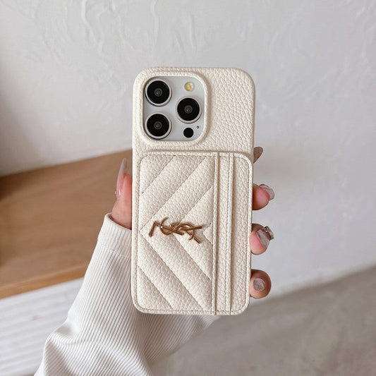 Saint Card Bag Color Leather iPhone Case mysite