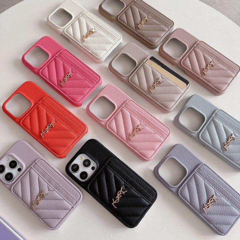 Saint Card Bag Color Leather iPhone Case mysite