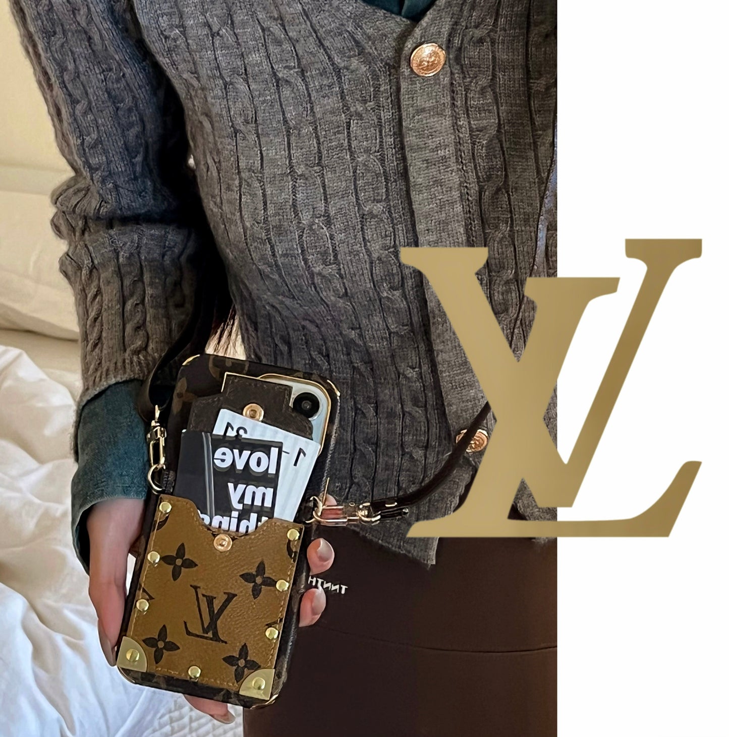 Lou Chain Leather iPhone Case mysite