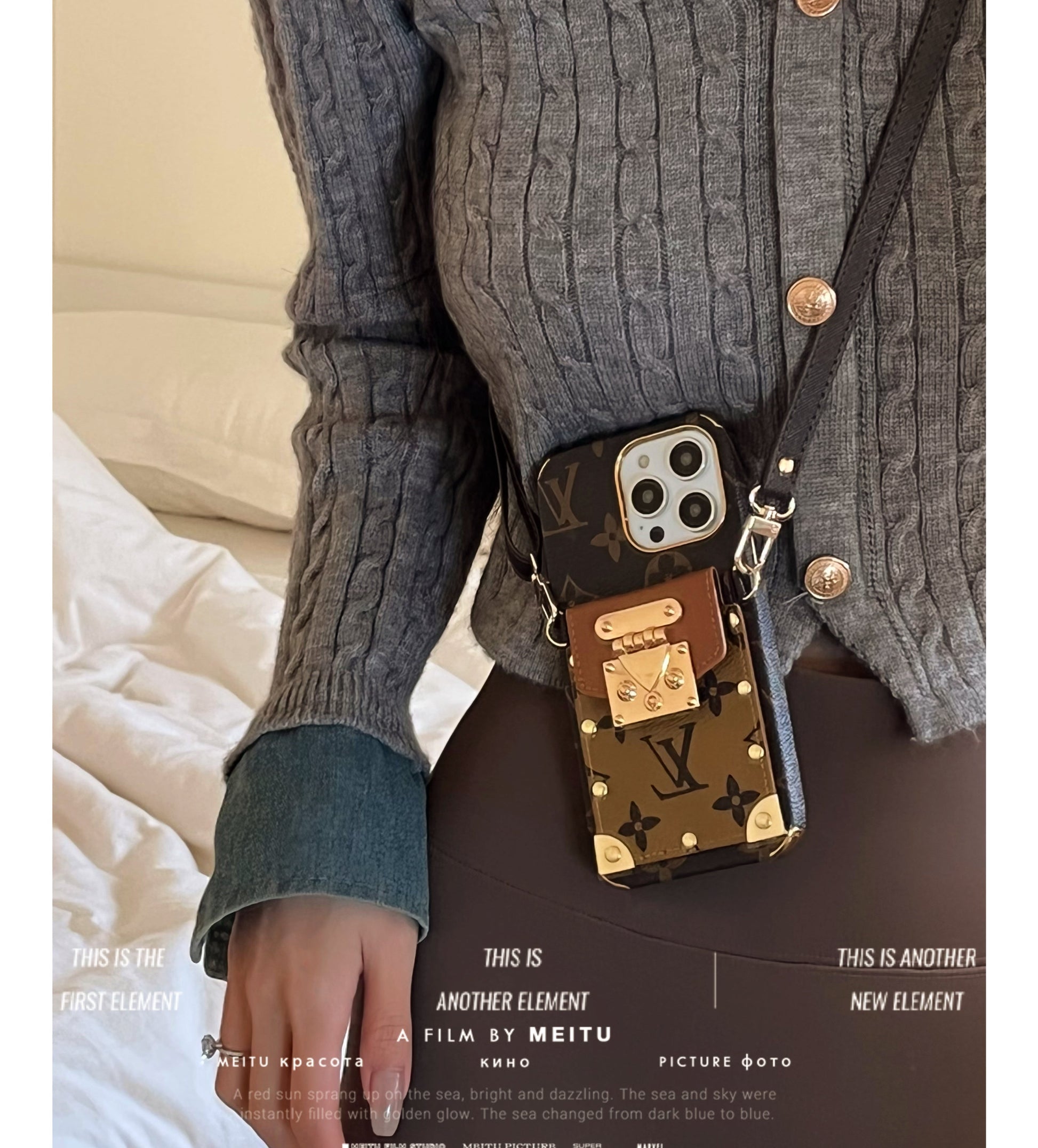 Lou Chain Leather iPhone Case mysite