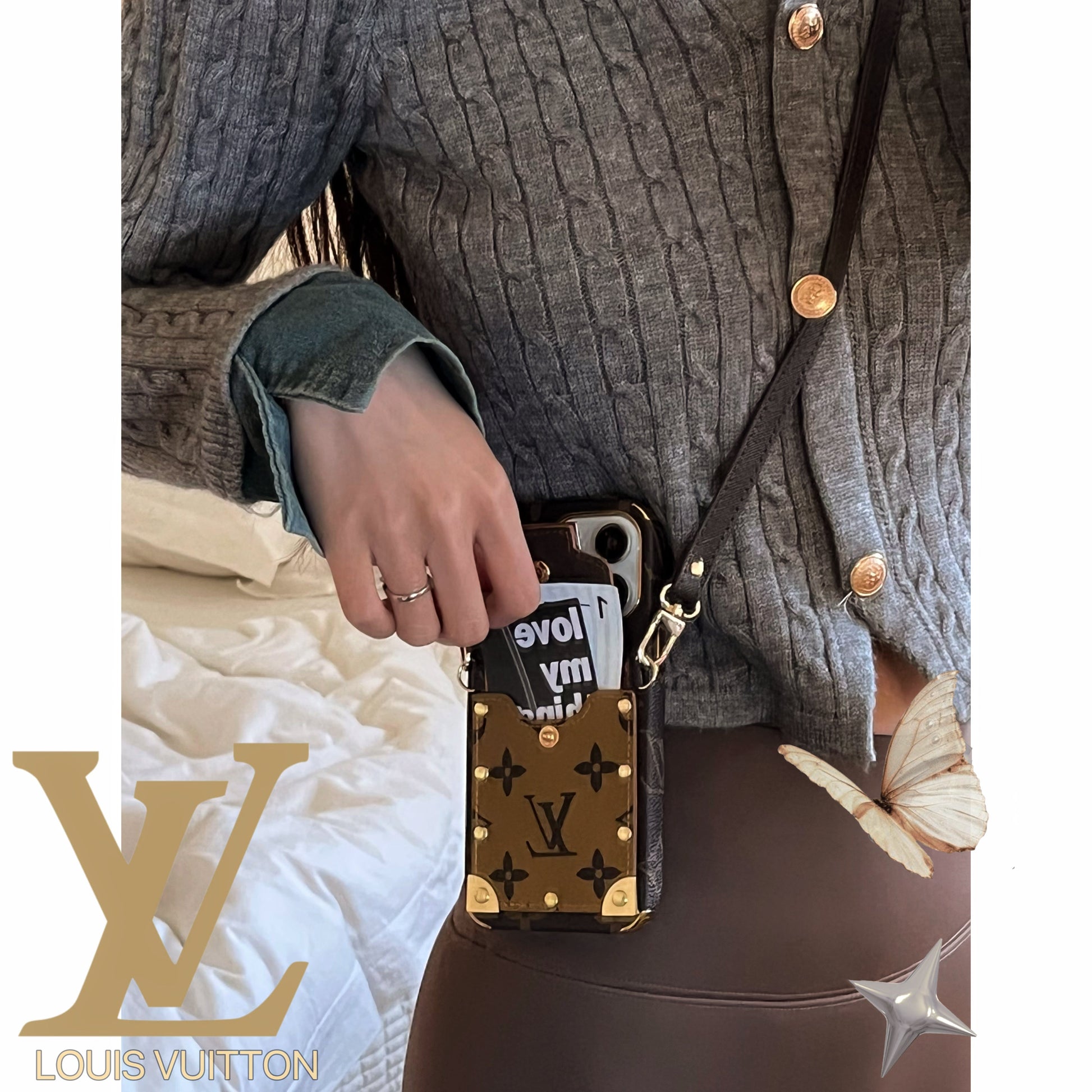 Lou Chain Leather iPhone Case mysite
