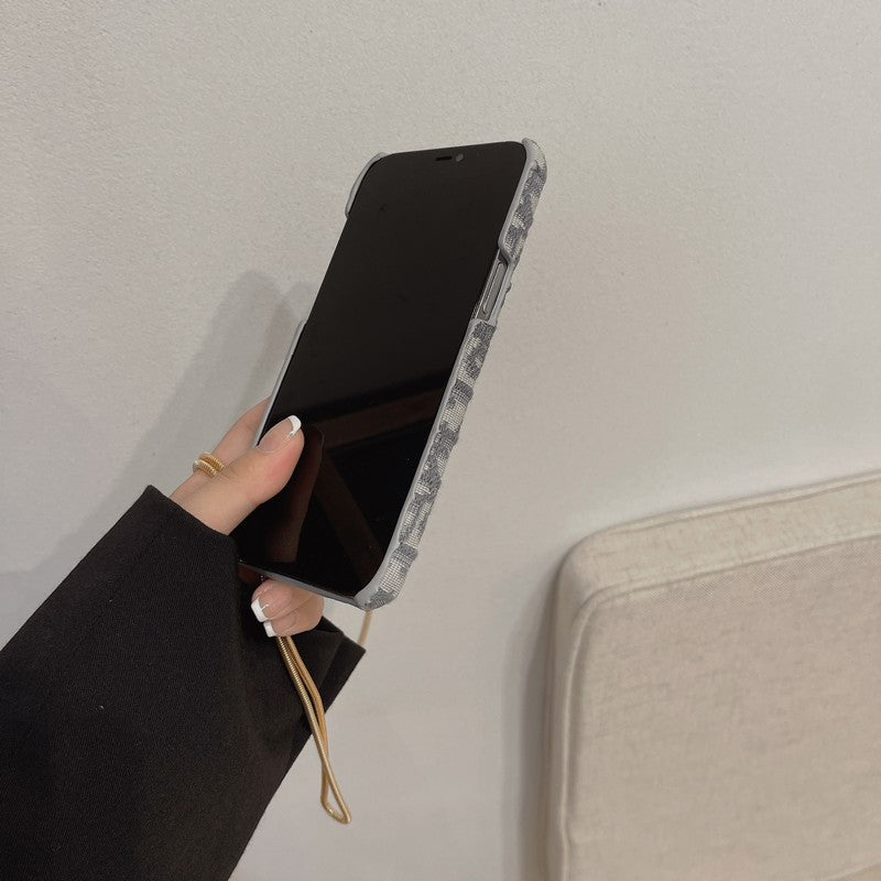 CD Black & Grey Fabric Card Bag Crossbody iPhone Case mysite