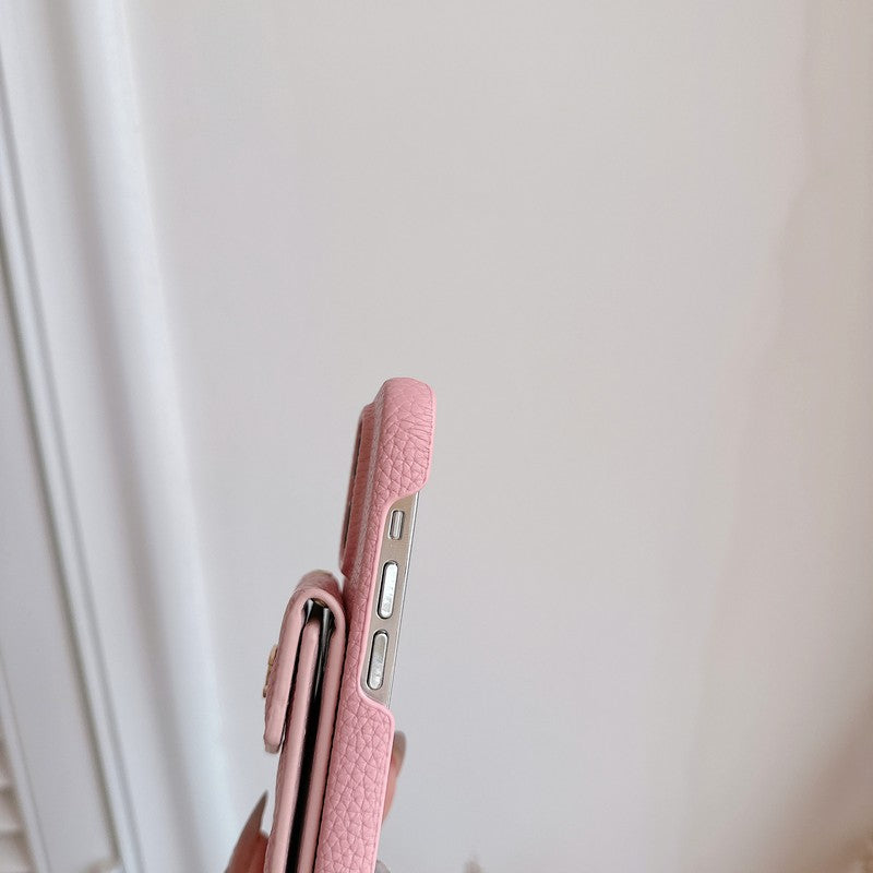 CC Card Bag Color Leather Chain iPhone Case mysite