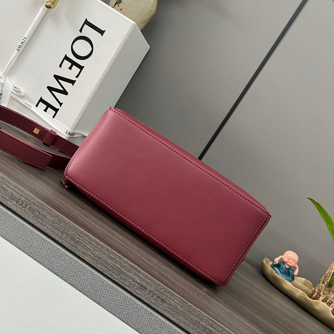 SMALL PUZZLE 24CM DARK BURGUNDY CALFSKIN mysite