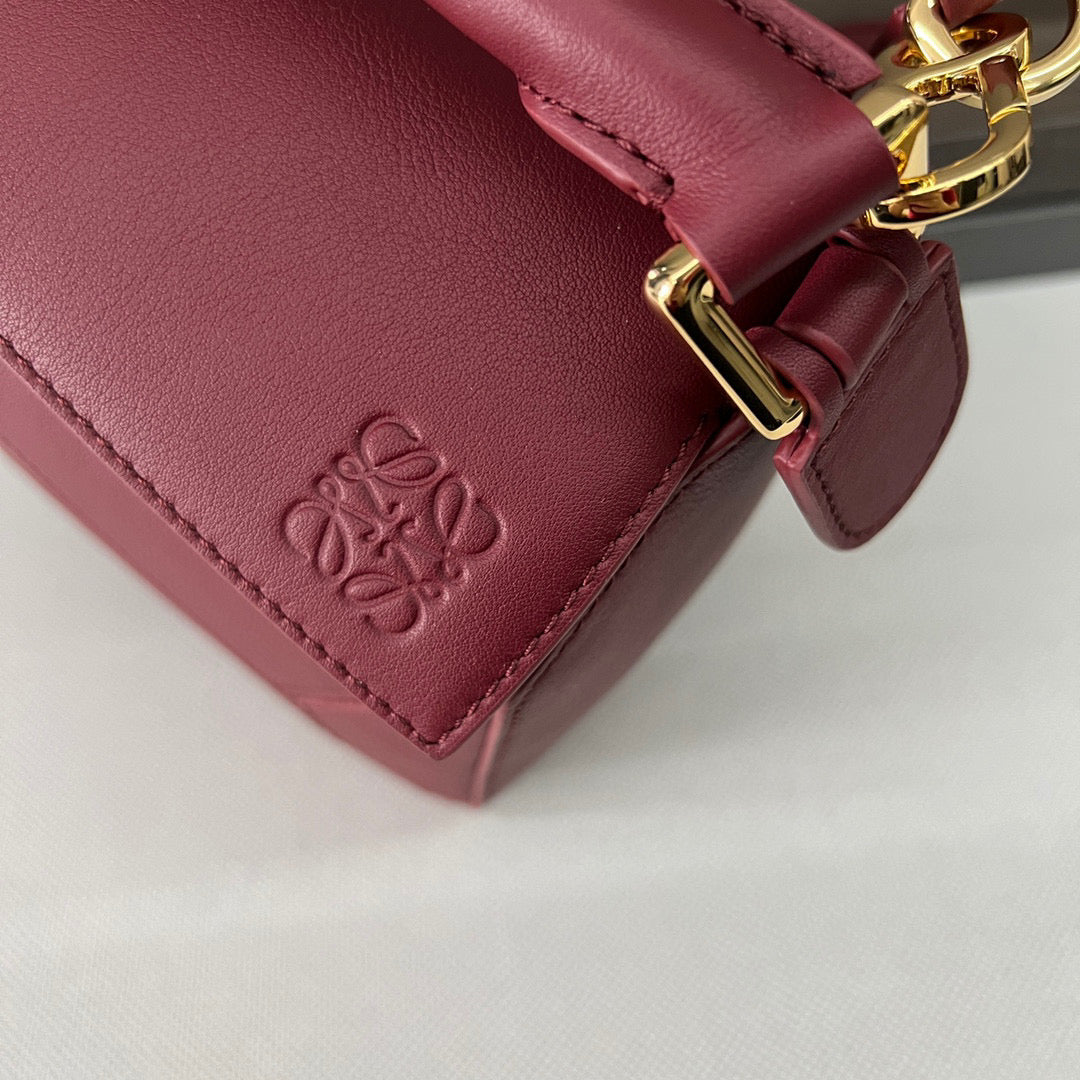 SMALL PUZZLE 24CM DARK BURGUNDY CALFSKIN mysite