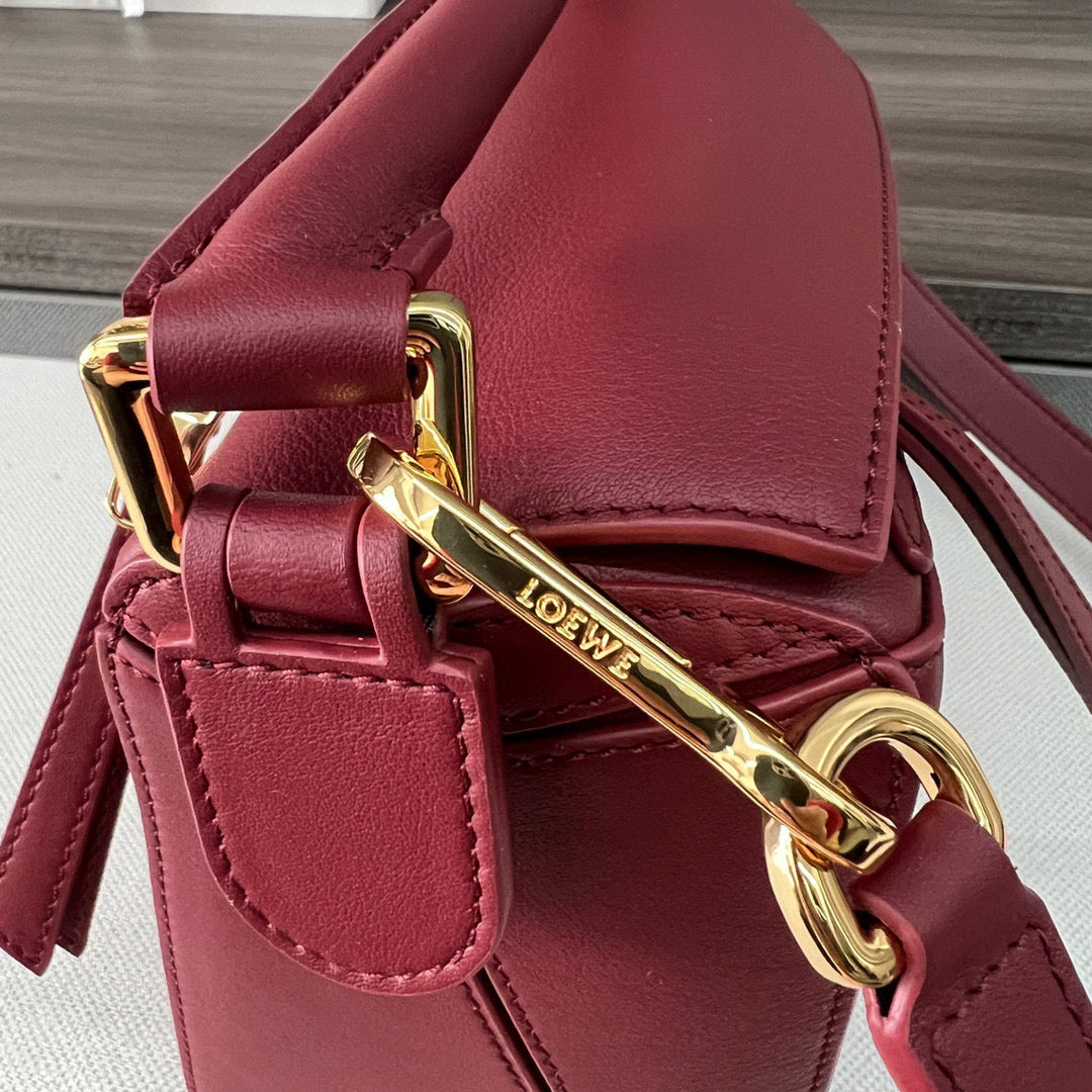 SMALL PUZZLE 24CM DARK BURGUNDY CALFSKIN mysite