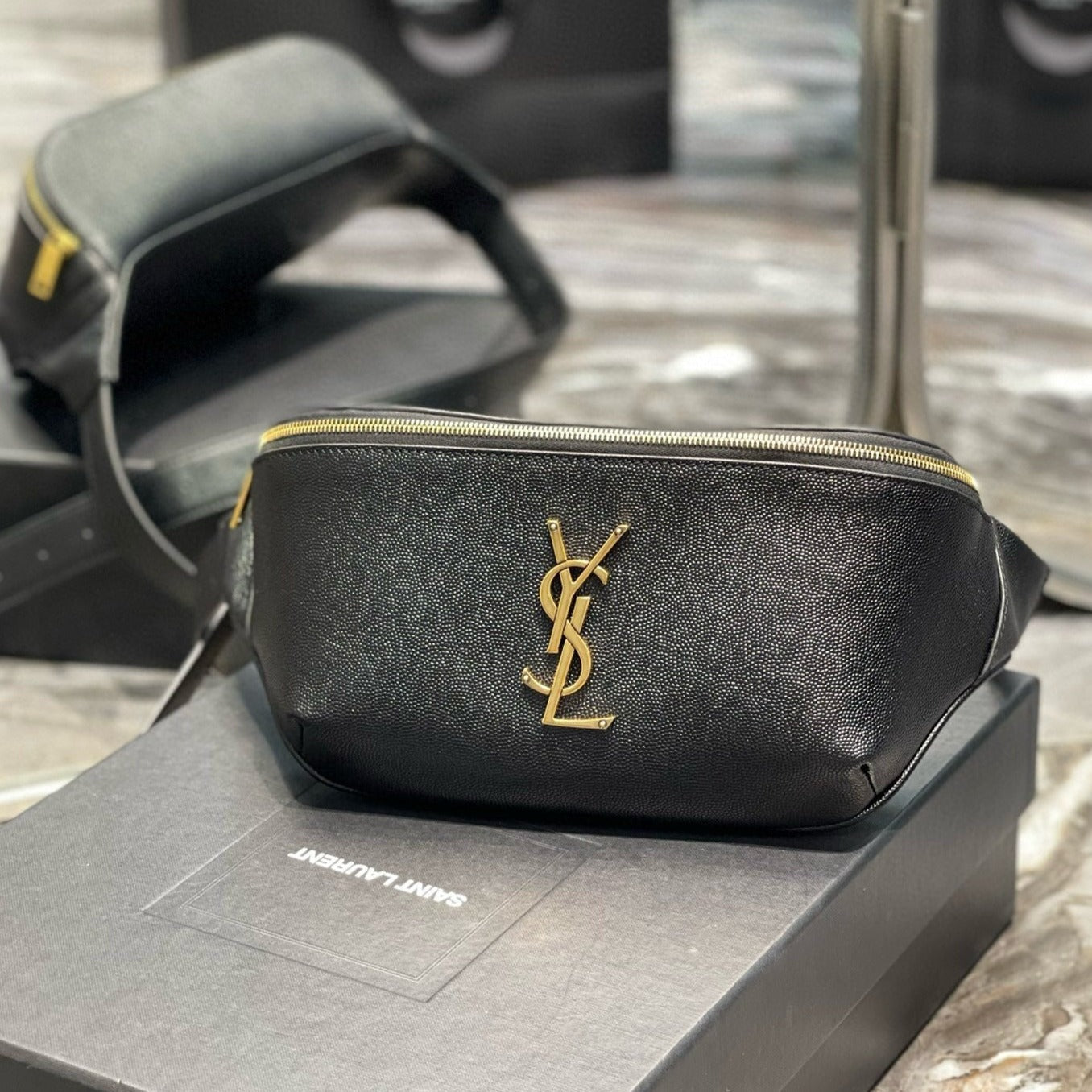 cassandre classic black belt bag grained calfskin mysite