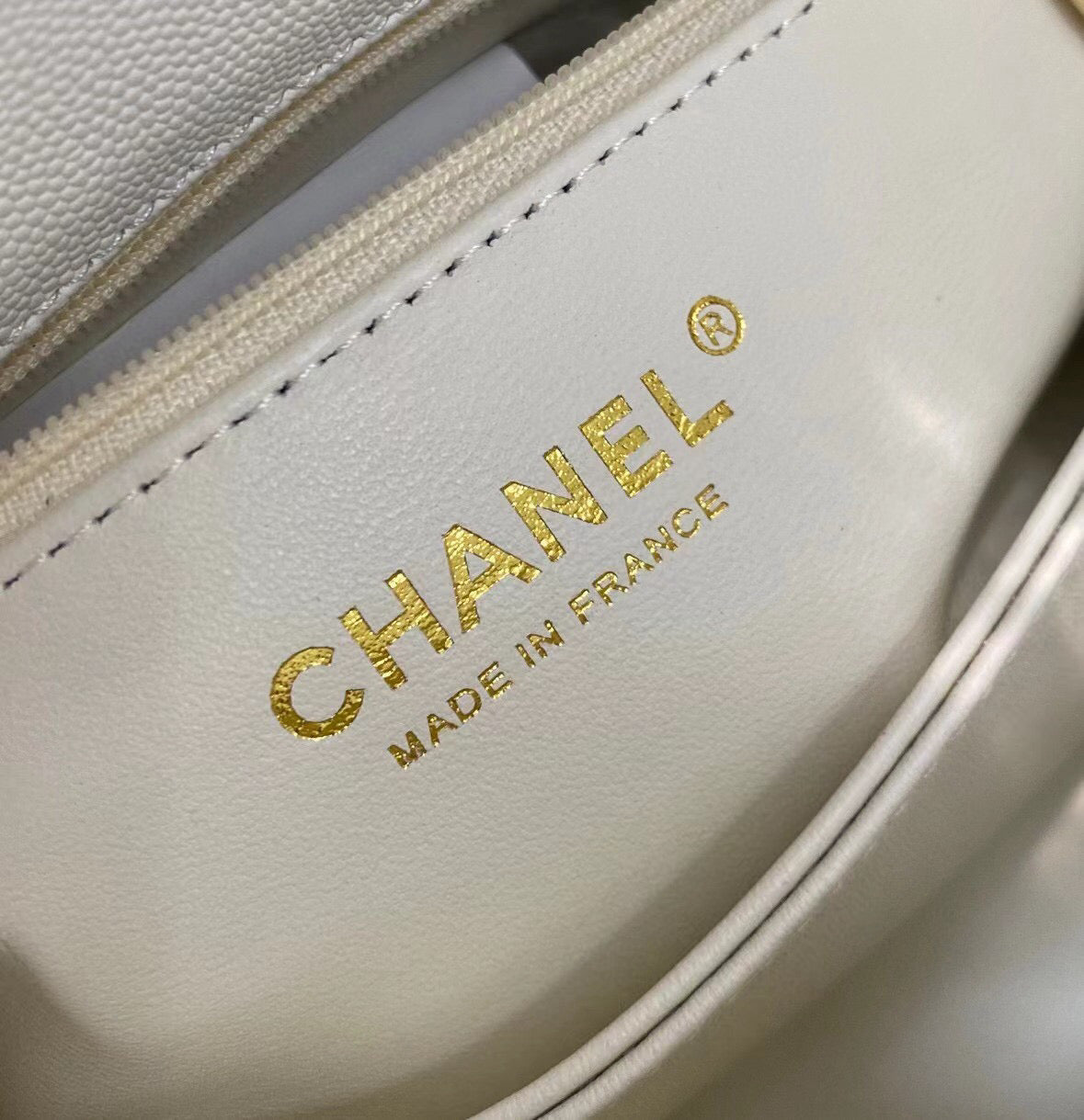 coco handle flap bag 23cm white quilted caviar light gold hardware mysite