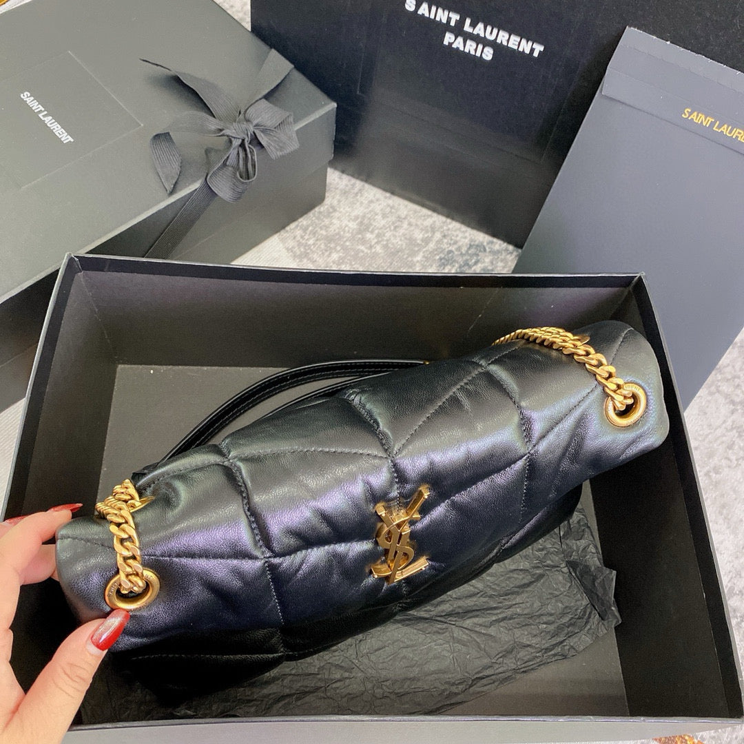 Saint Laurent Small Loulou 29 Shoulder Bag Black Lambskin Ghw mysite