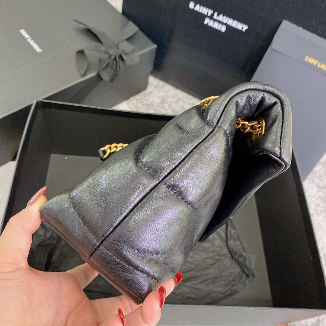 Saint Laurent Small Loulou 29 Shoulder Bag Black Lambskin Ghw mysite