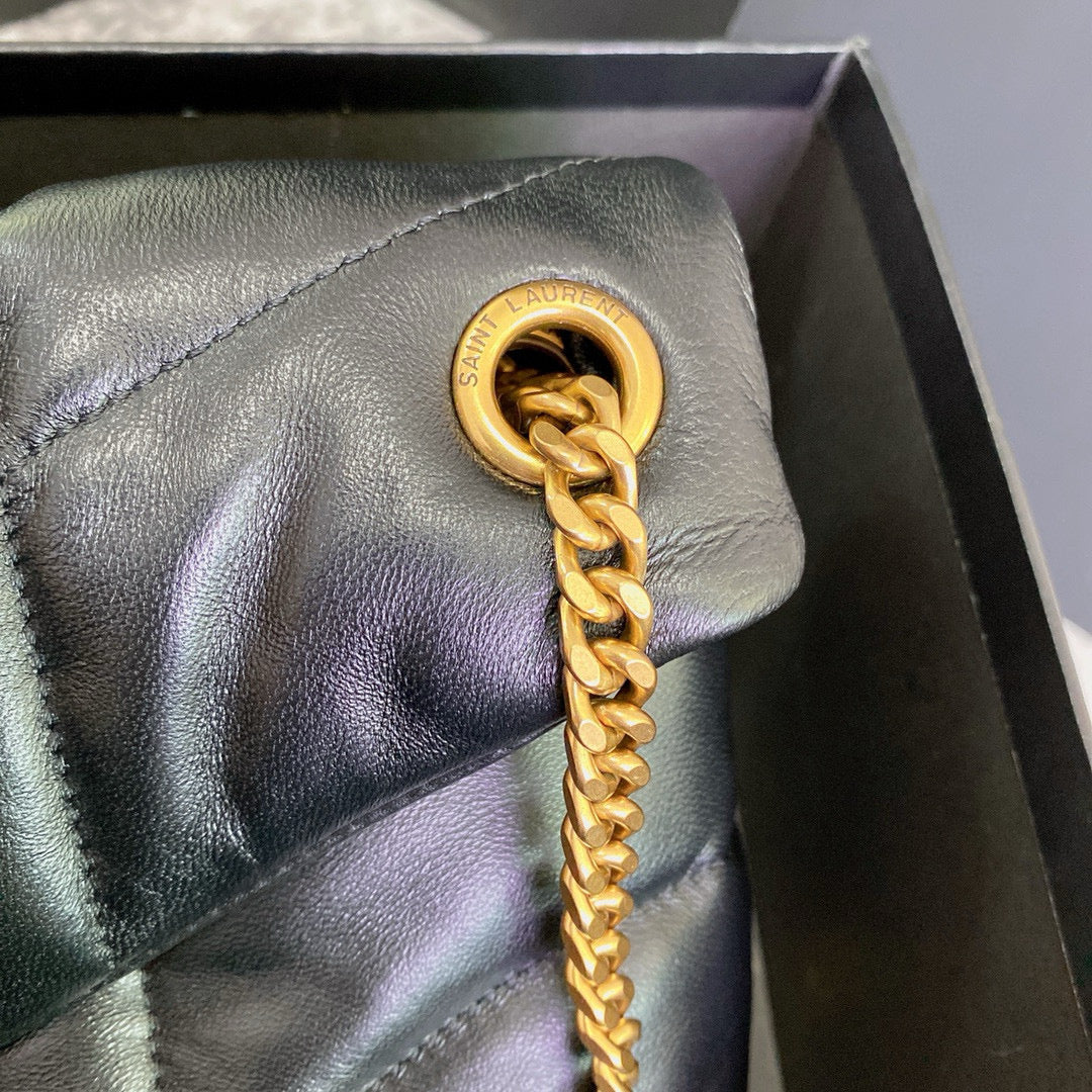 Saint Laurent Small Loulou 29 Shoulder Bag Black Lambskin Ghw mysite