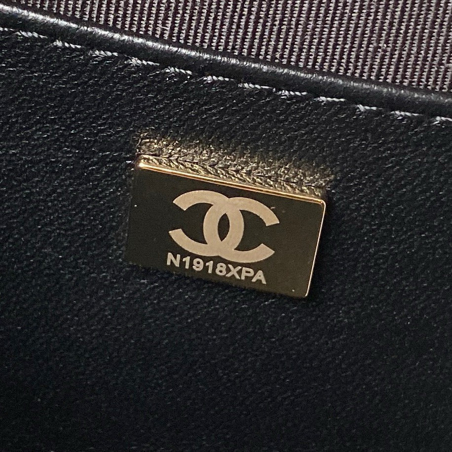 24C Star Bag 22.5cm Black Calfskin Gold Hardware mysite