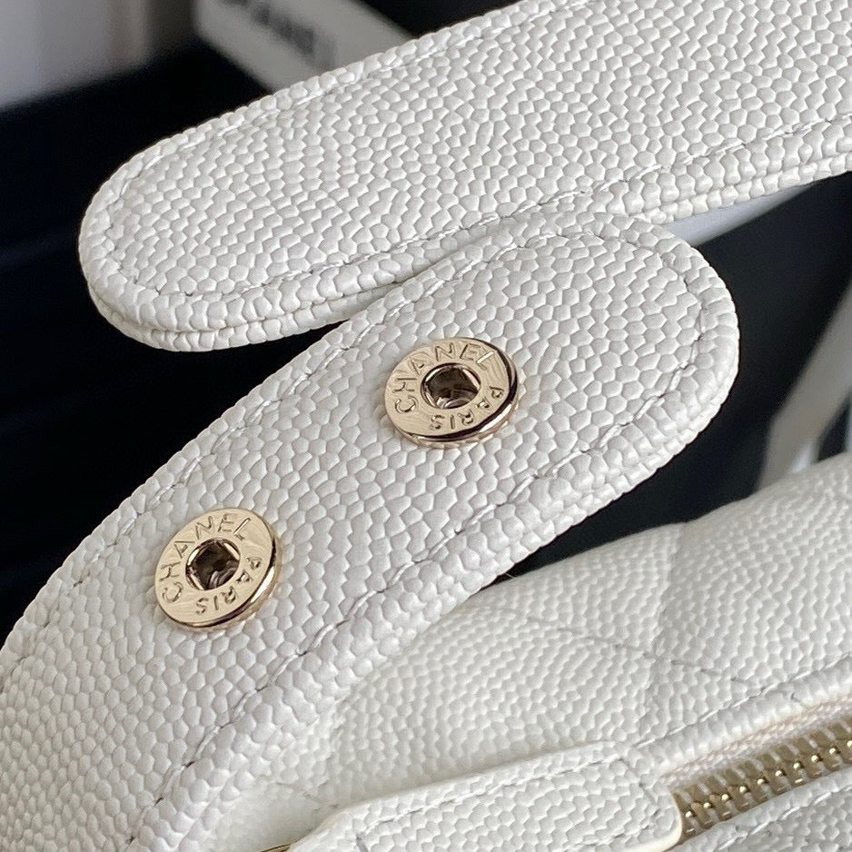 CC 25C Hobo Bag 21.5cm Top Handle White Grained Calfskin mysite