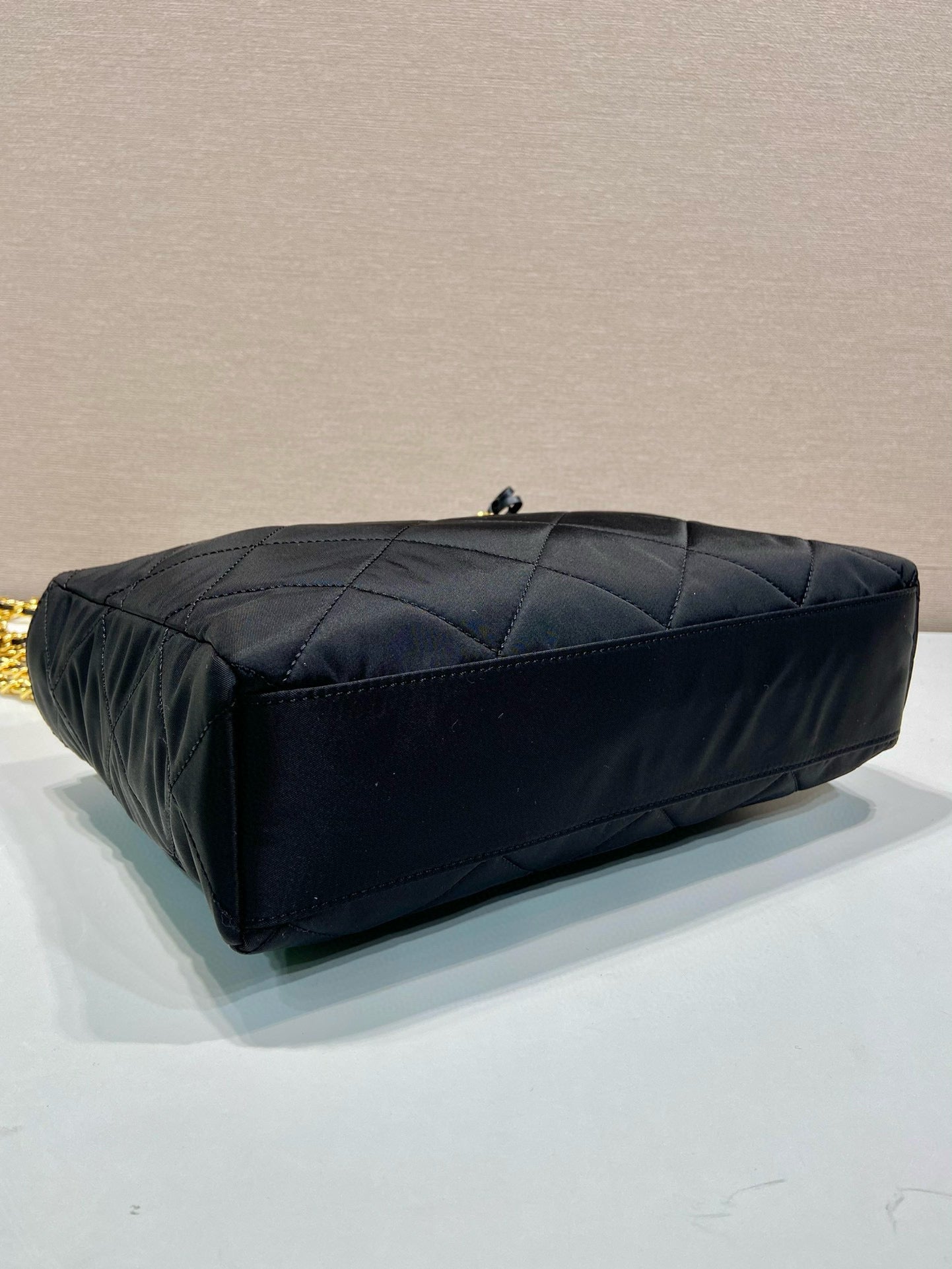 Prada Gold Chain Bag Black Re-Nylon mysite