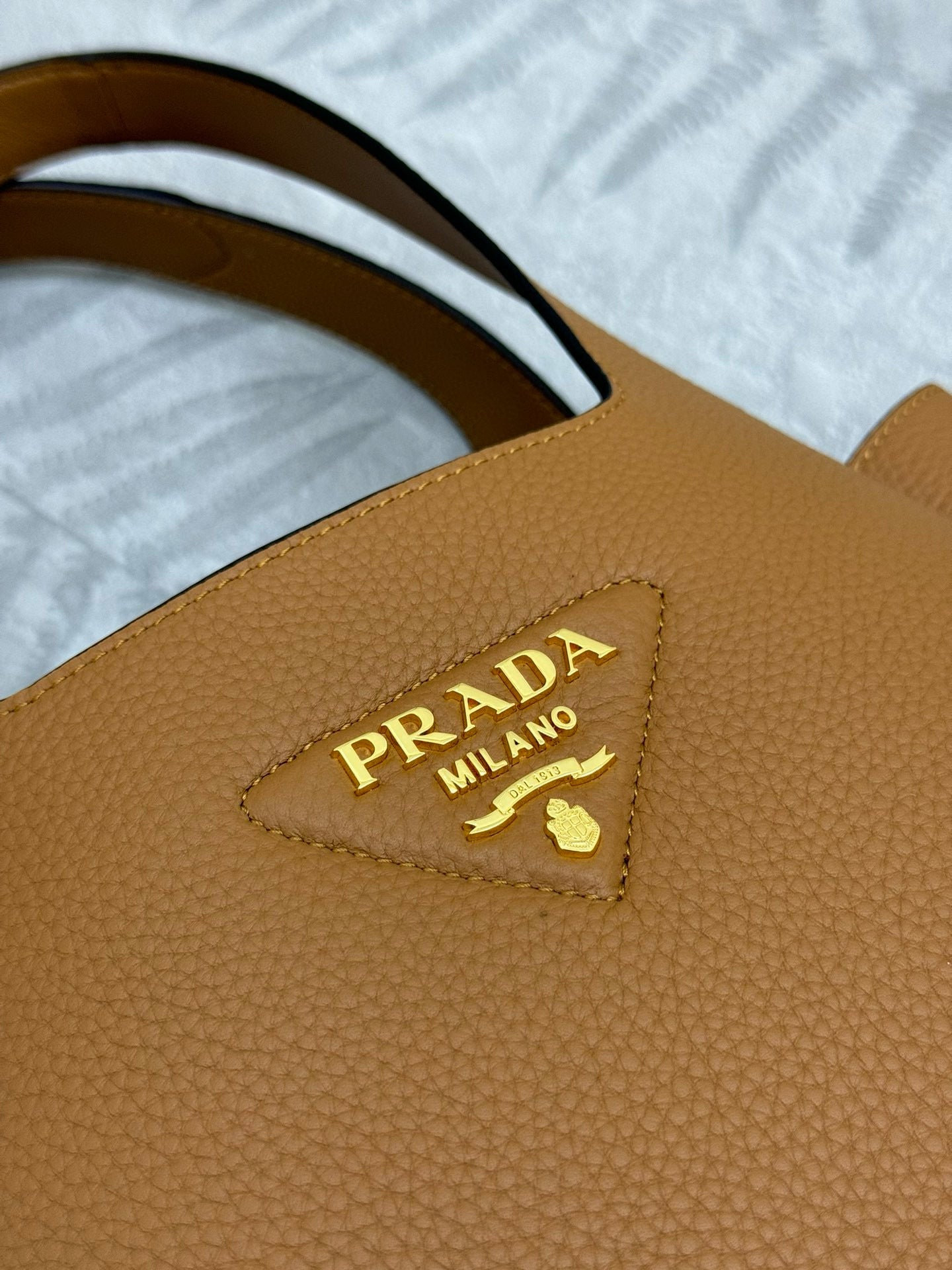 Prada Medium Leather Tote Bag Caramel Calfskin mysite
