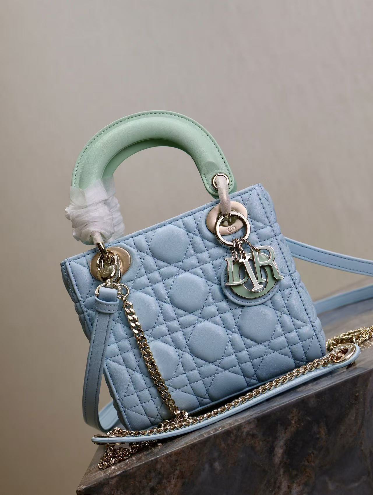 CD Mini Lady 17 Light Blue Mint Lambskin mysite