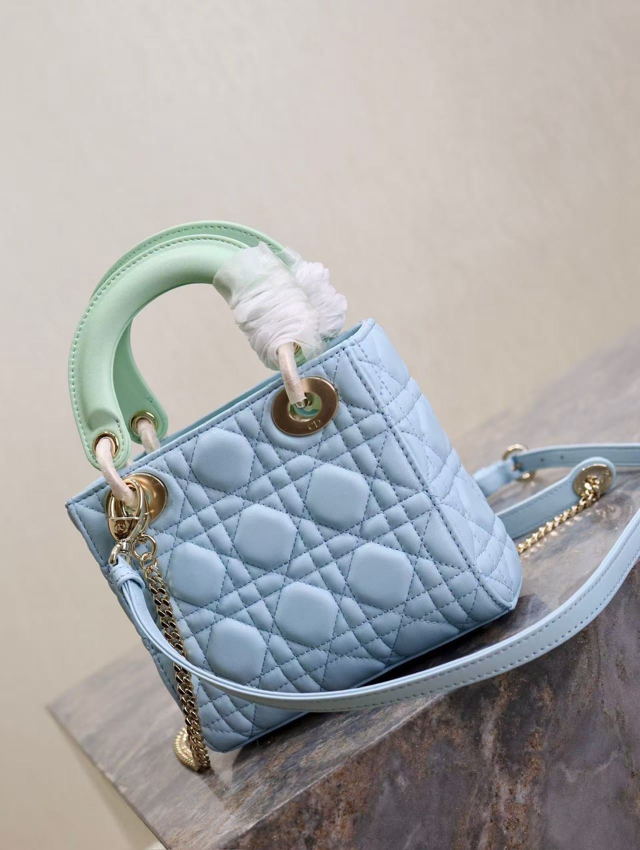 CD Mini Lady 17 Light Blue Mint Lambskin mysite