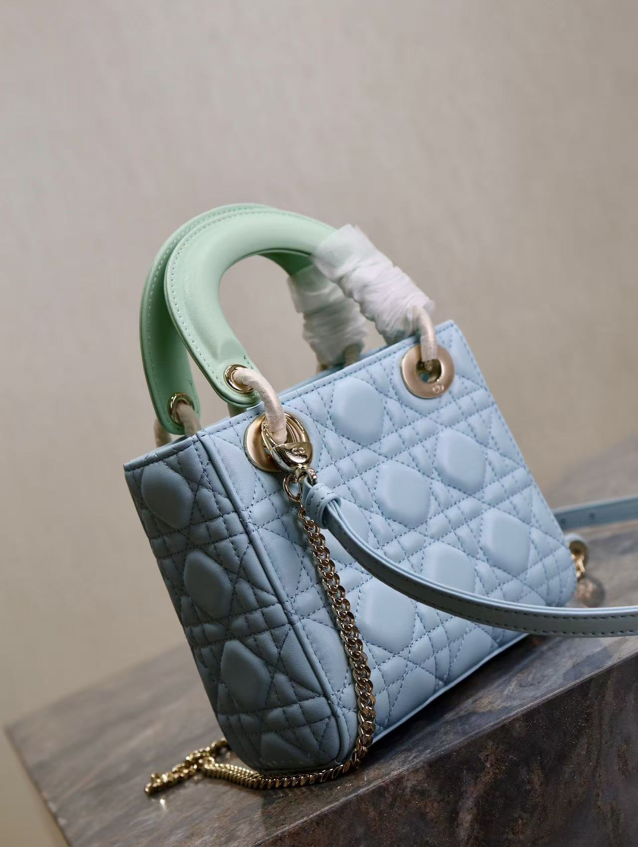 CD Mini Lady 17 Light Blue Mint Lambskin mysite