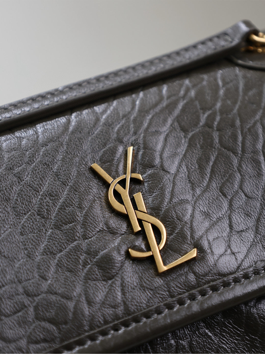 YSL Niki Bag 18cm Black Gold Sheepskin mysite