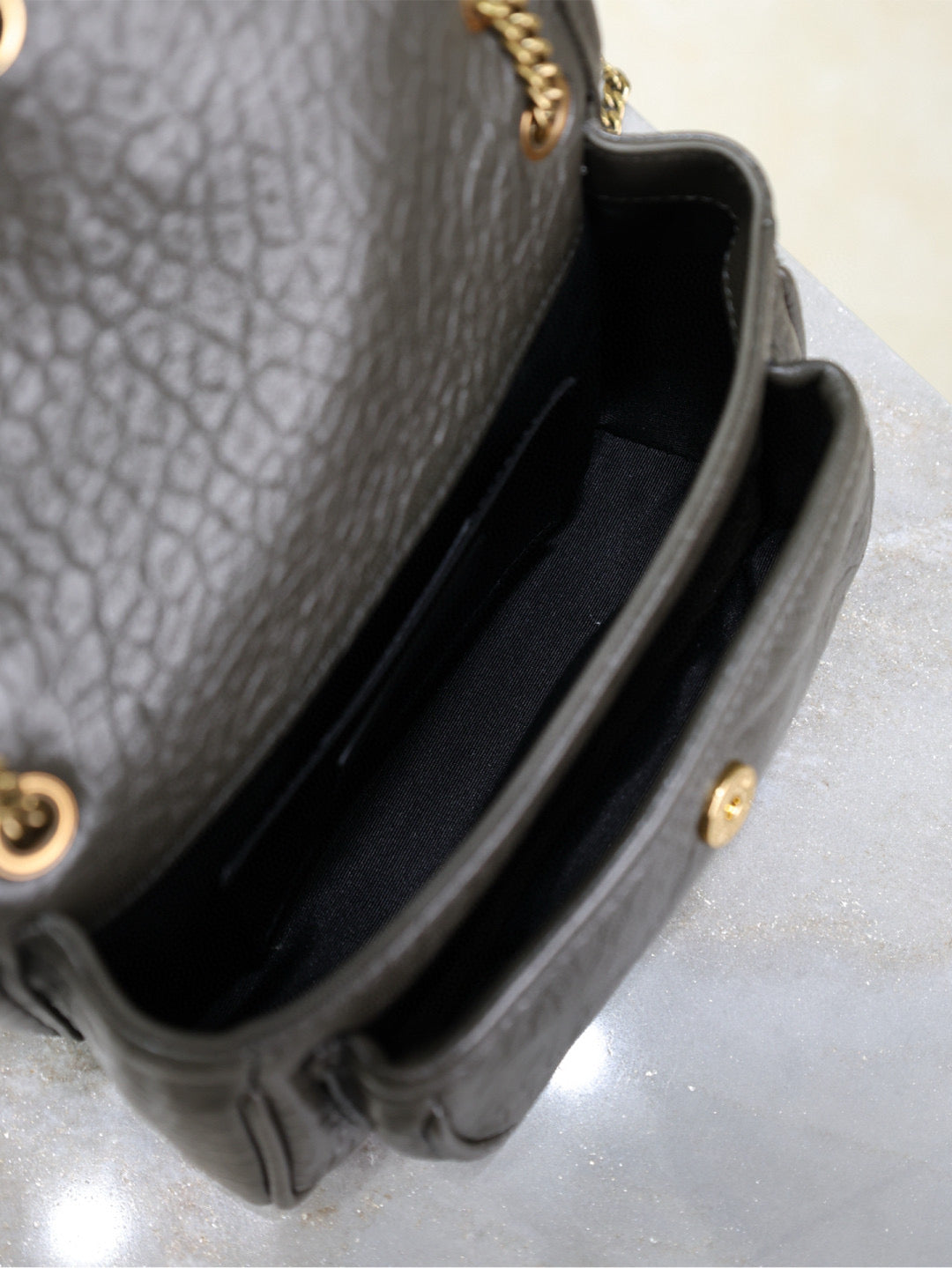 YSL Niki Bag 18cm Black Gold Sheepskin mysite