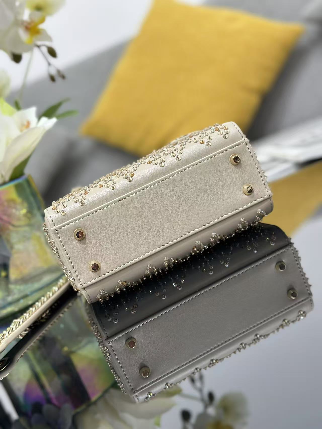 CD Lady Dior 17 Bag Beige Calfskin mysite