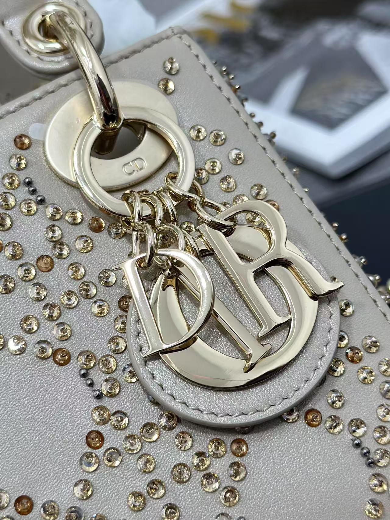 CD Lady Dior 17 Bag Beige Calfskin mysite