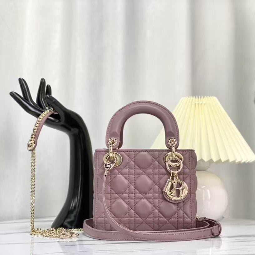 CD Lady Dior Bag Dusty Pink Lambskin mysite