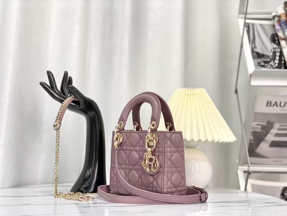 CD Lady Dior Bag Dusty Pink Lambskin mysite