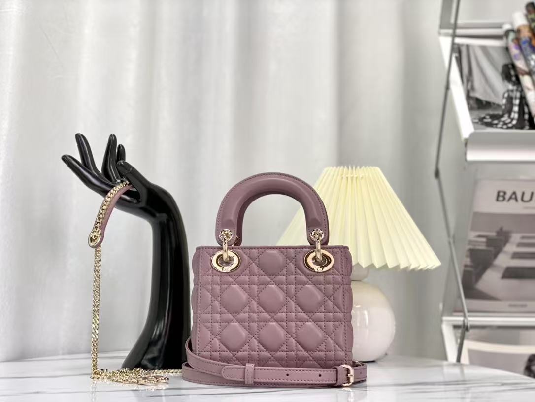 CD Lady Dior Bag Dusty Pink Lambskin mysite
