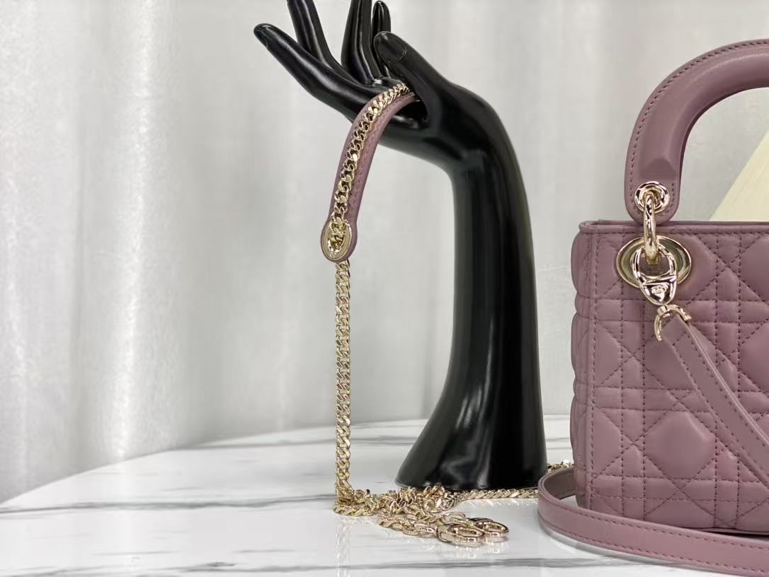 CD Lady Dior Bag Dusty Pink Lambskin mysite