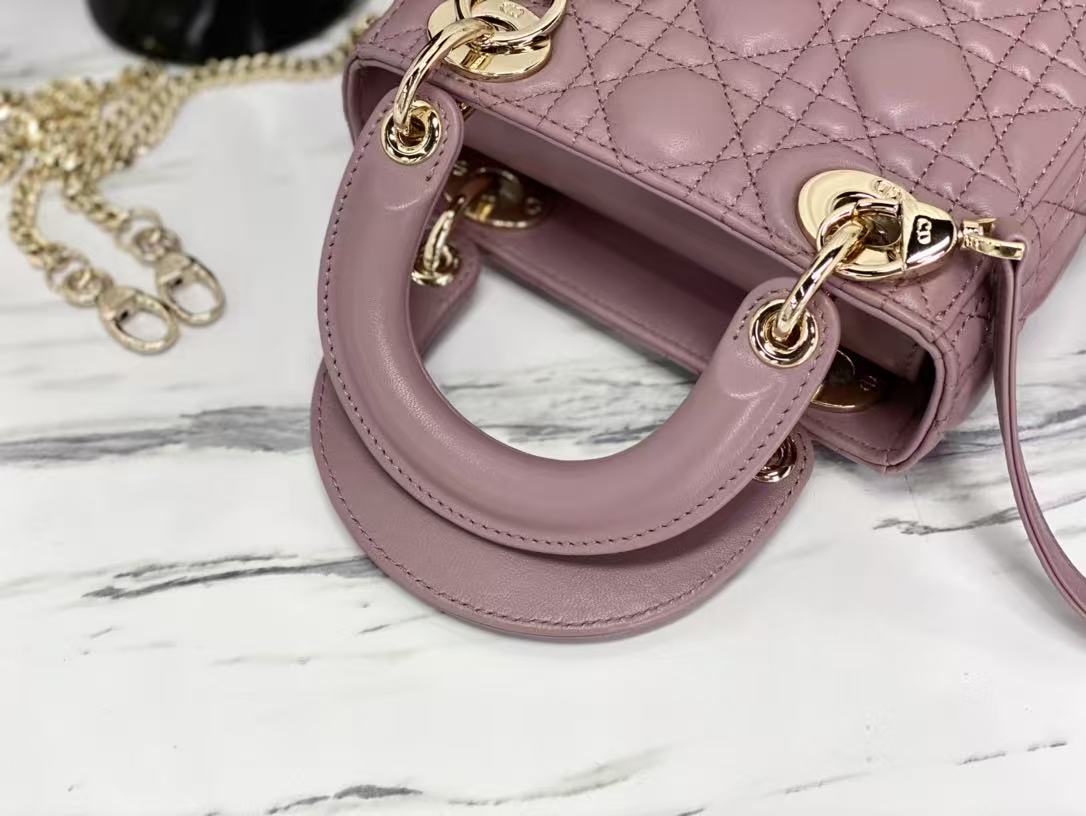 CD Lady Dior Bag Dusty Pink Lambskin mysite