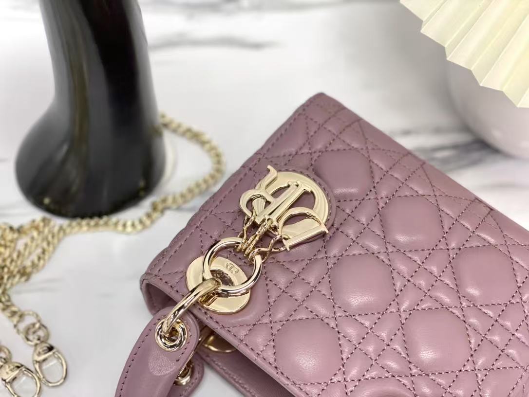 CD Lady Dior Bag Dusty Pink Lambskin mysite