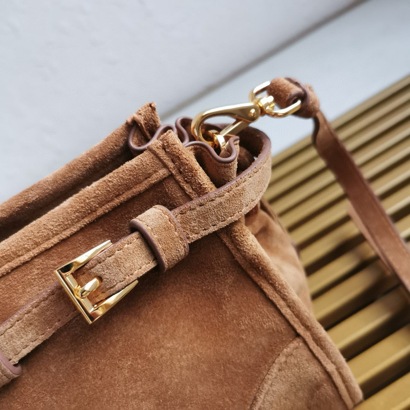 pra medium 32cm brown suede tote bag mysite