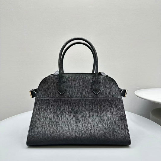 The Row Margaux 32cm Black Grained Calfskin mysite