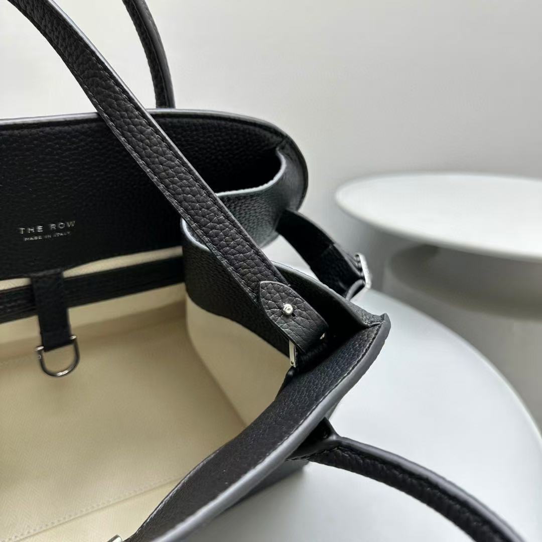 The Row Margaux 32cm Black Grained Calfskin mysite