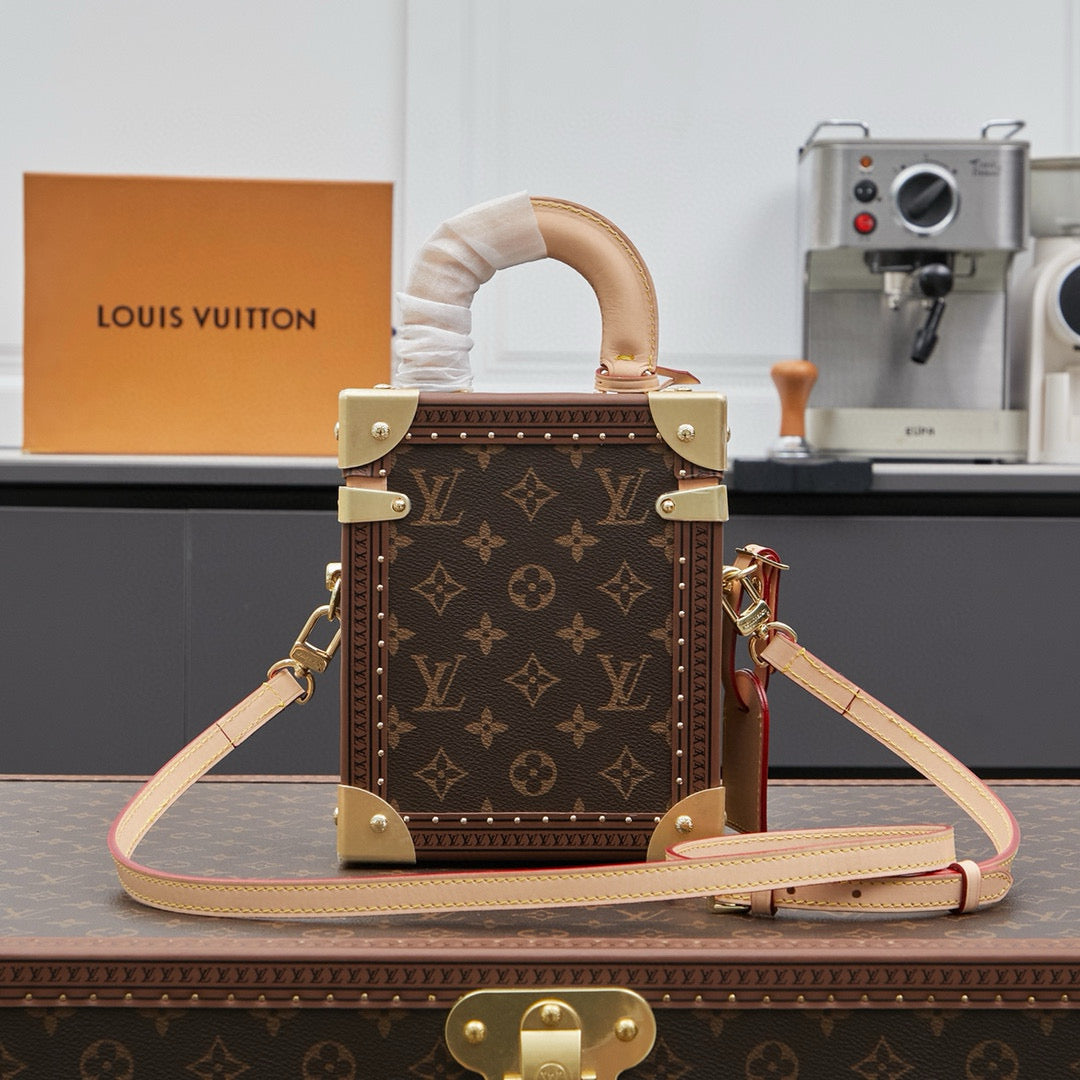 MINI RECTANGLE TRUNK 17 IN BROWN MONOGRAM CANVAS mysite