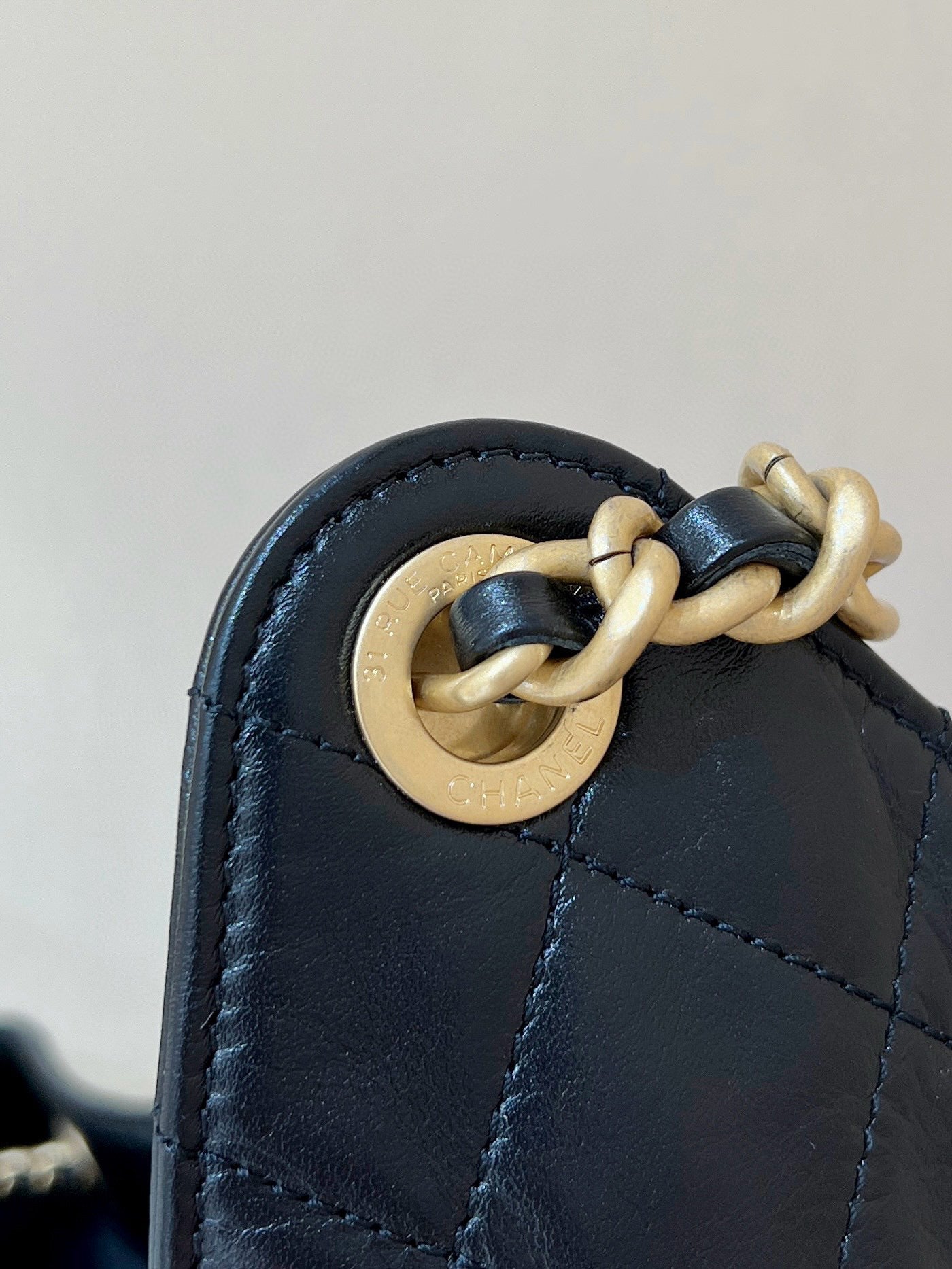 CC 25C Hobo Bag Large 40cm Balck Polished Calfskin Gold Hardware mysite