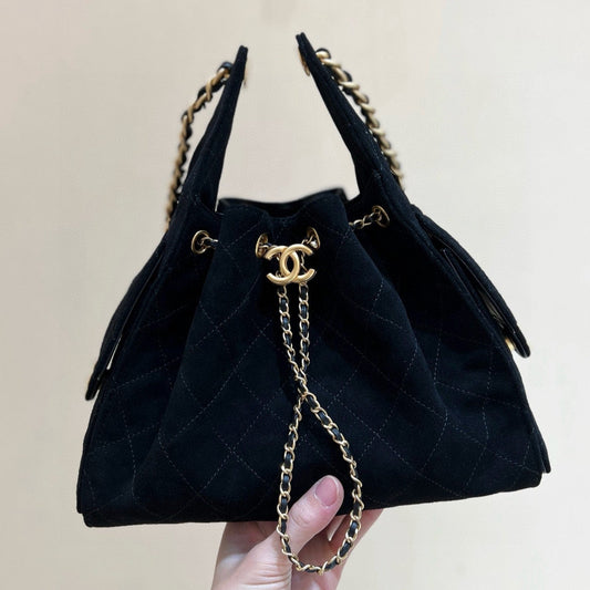 CC 25C Hobo Bag 30cm Black Suede mysite