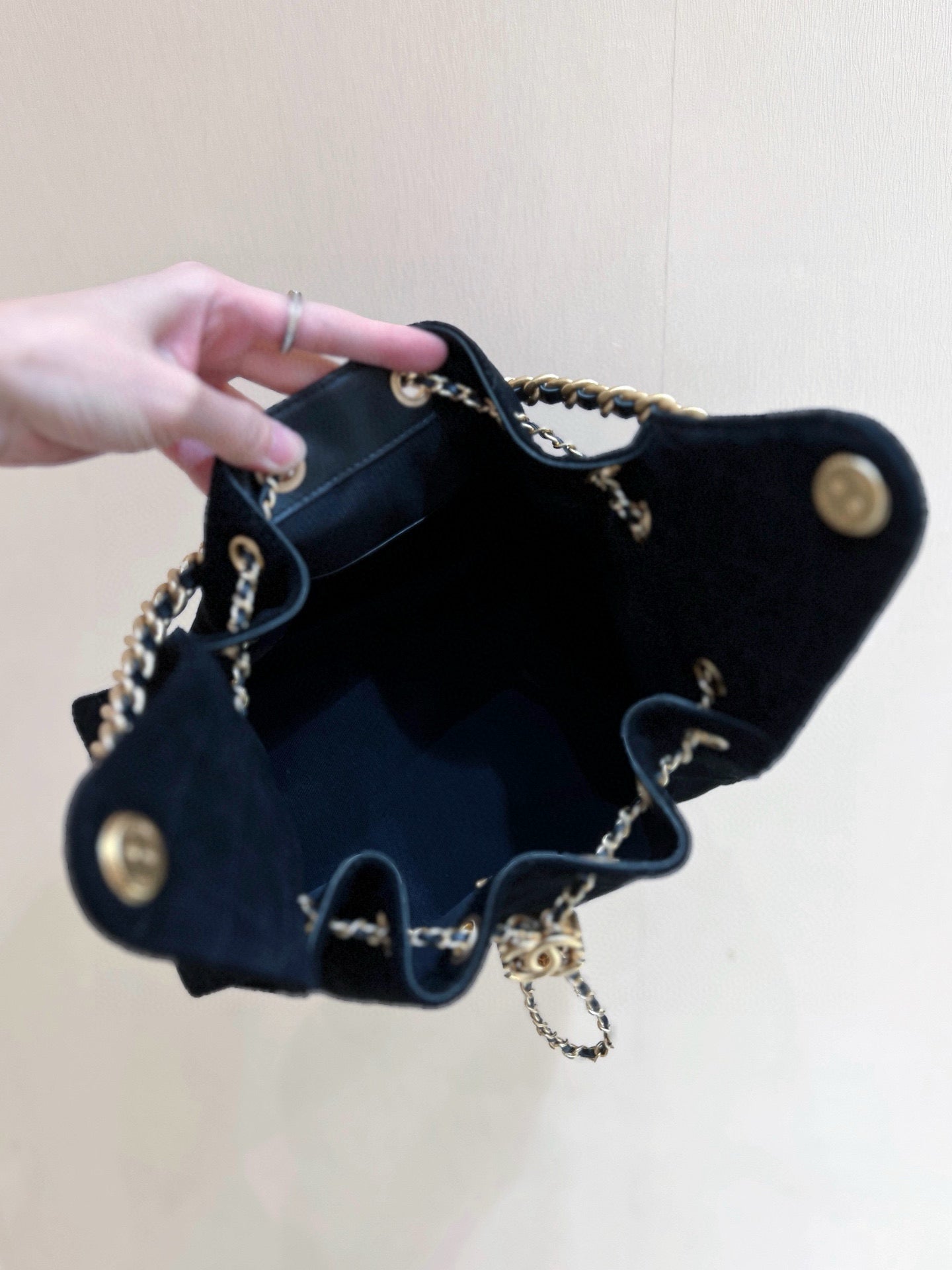 CC 25C Hobo Bag 30cm Black Suede mysite